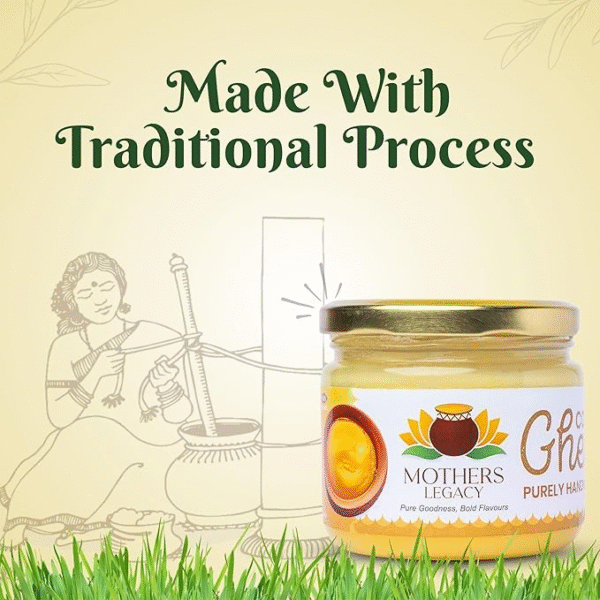 Mother Legacy Organic Garlic Flavour Desi Cow Ghee 250ml | Curd-Churned Bilona Ghee | Grass-Fed Cultured Pure Ghee | Traditional Handmade Ayurvedic Clarified Butter for Cooking & Indian Cuisine - Image 2